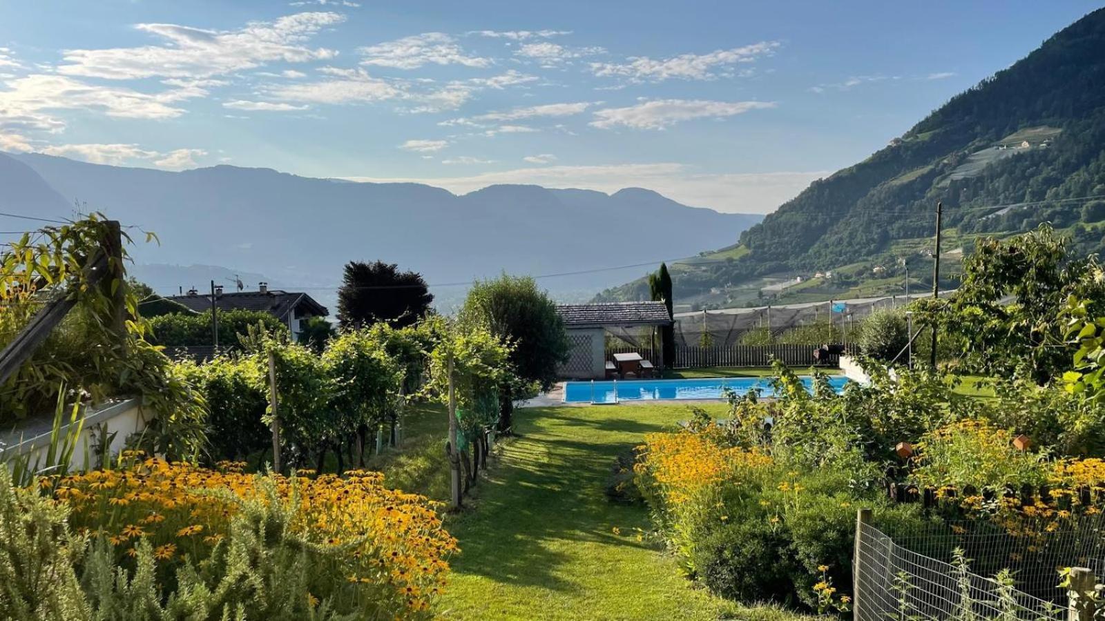 Froehlichhof Wohnung Apfelbluete Lagundo Esterno foto