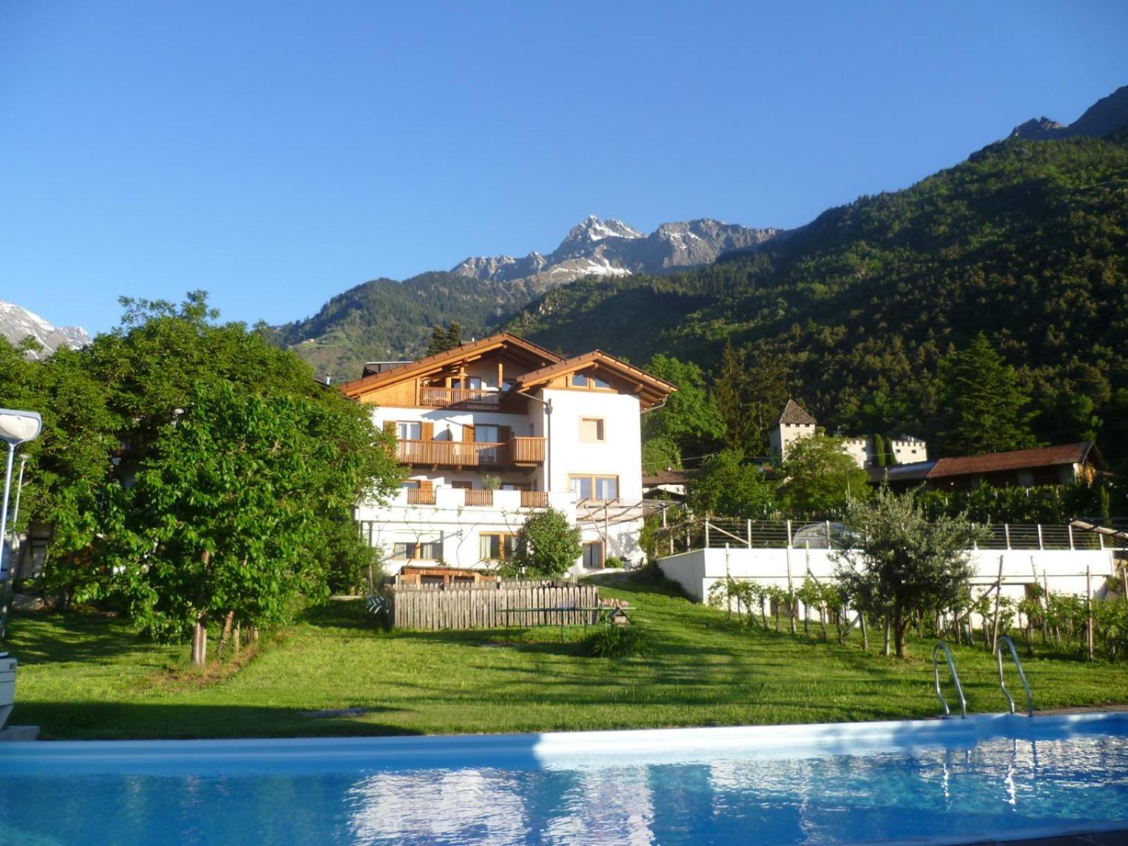Froehlichhof Wohnung Apfelbluete Lagundo Esterno foto